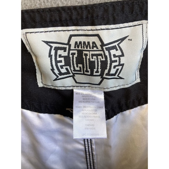 MMA Elite Black Camo Shorts Sz 2XL XXL Hook and Loop Drawstring Boxing Fighting - Picture 5 of 13